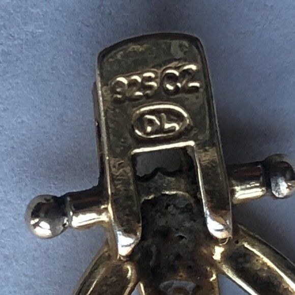 Designer signed DL .925 Sterling Silver Hearts & Love Link Bracelet - Picture 5 of 5